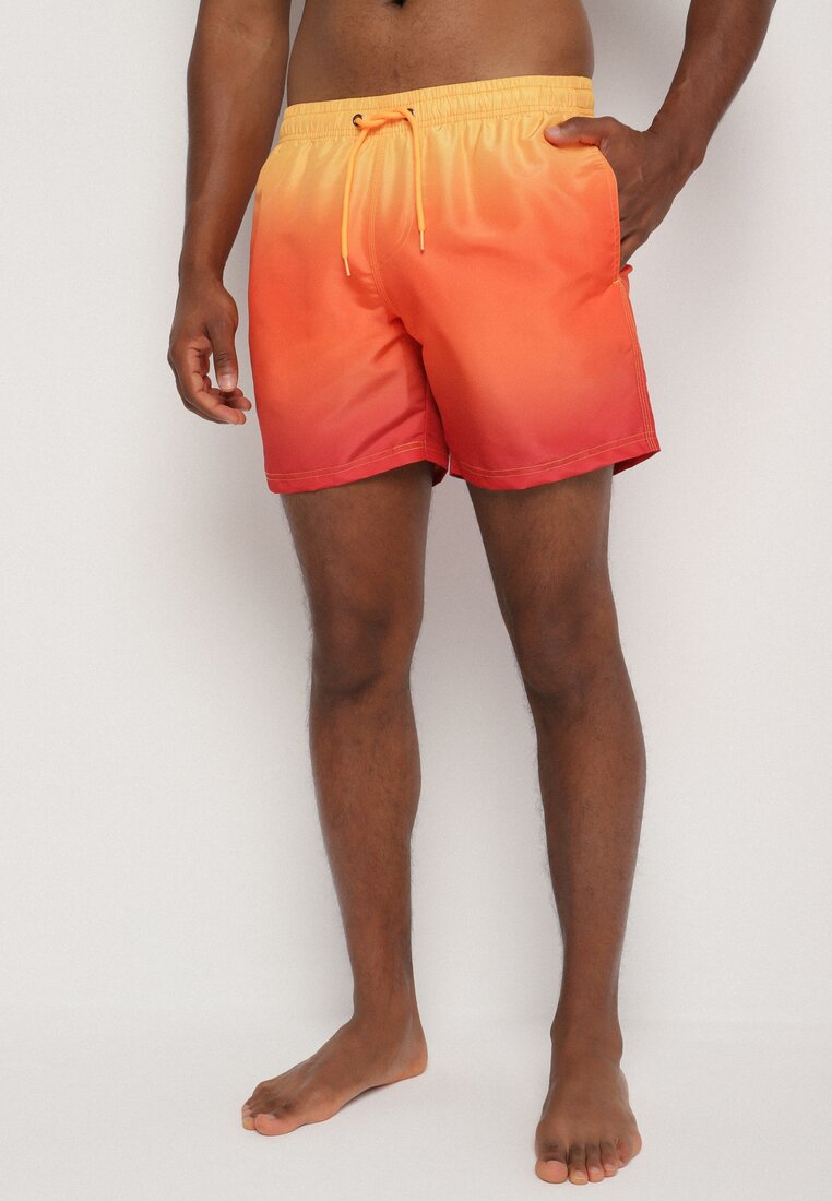Pantaloni scurți de baie Portocalii cu model degrade Izantia