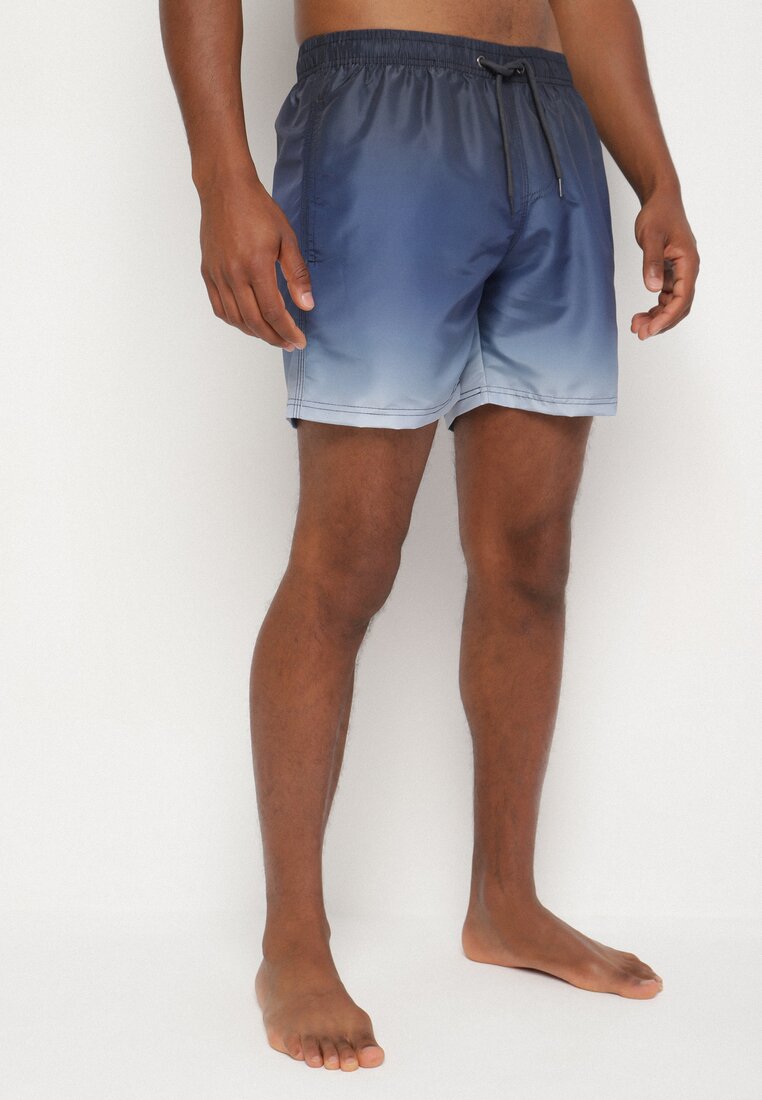 Pantaloni scurți de baie Bleumarin cu model degrade Izantia