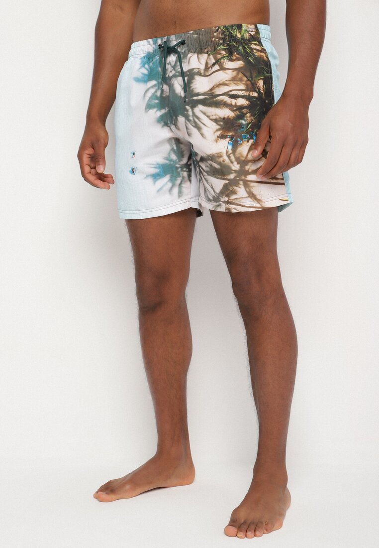 Slip de baie Verde închis cu model de Palmieri Lillemea