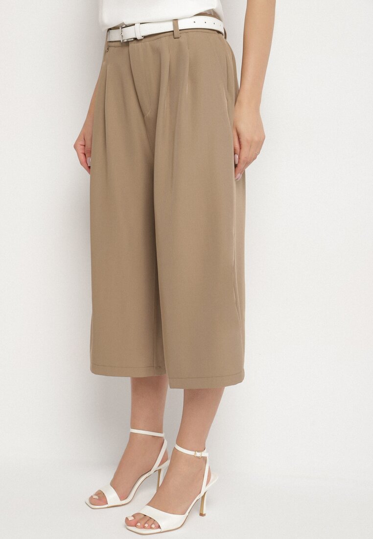 Pantaloni Culottes Maro în Stil Elegant Kolistea