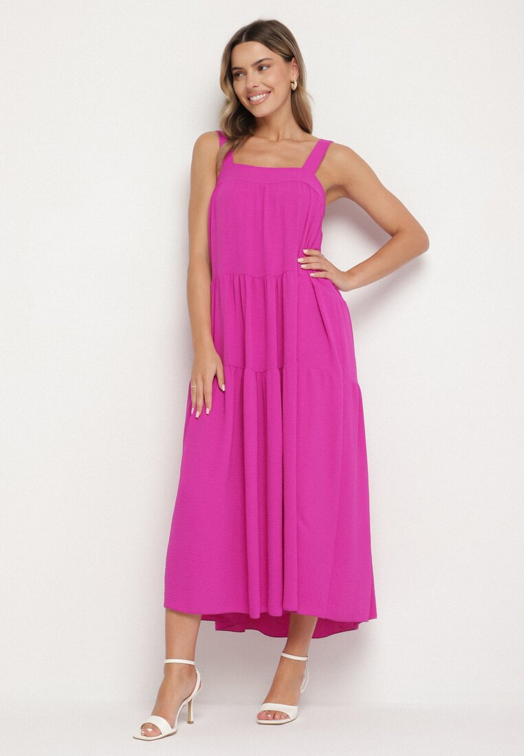 Rochie Violet cu croi evazat cu legătură la spate Savinelle