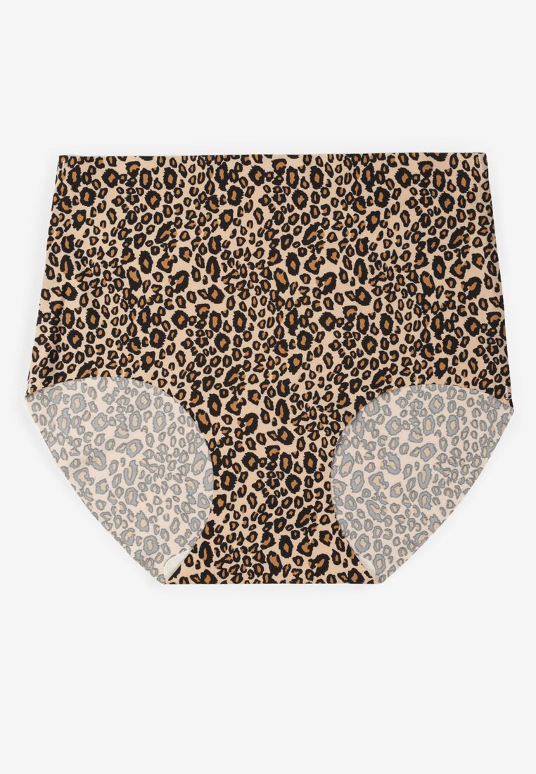 Chiloți Leopard Fără Cusături Tip Slip cu Talie Înaltă Doliressa