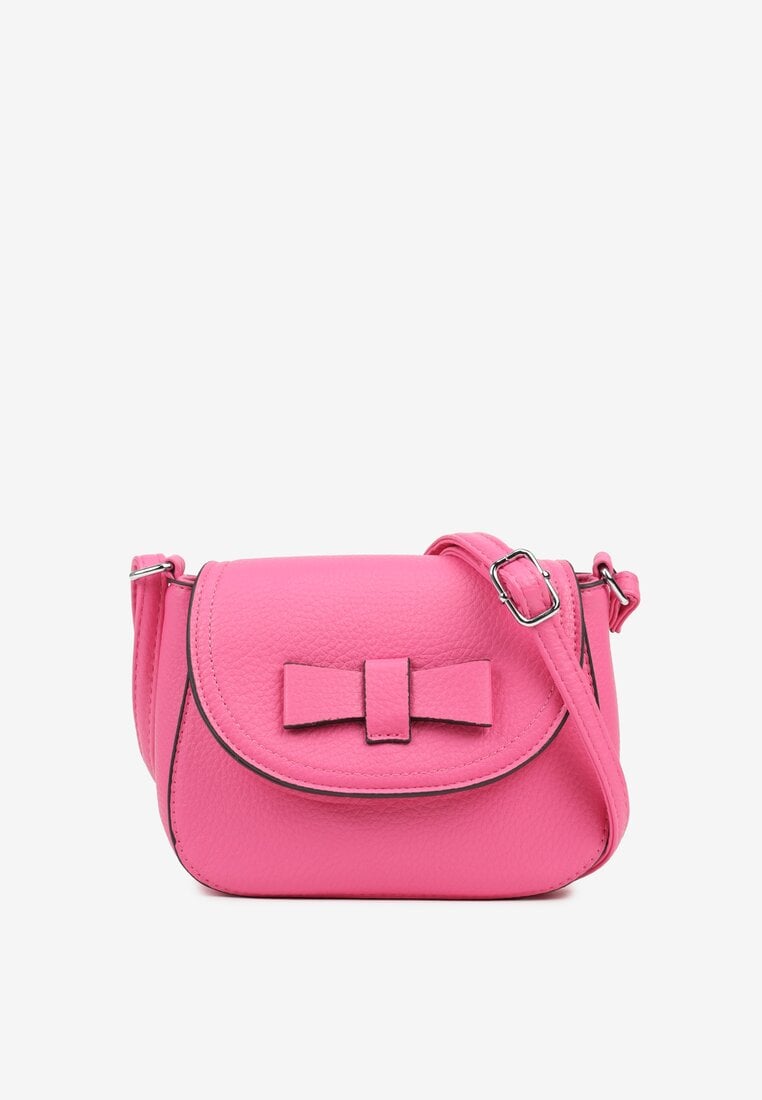 Geantă Roz Poștaș cu Aplicație în Formă de Fundă Siluriela