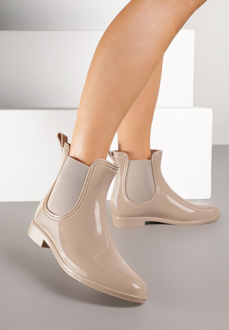 Cizme de cauciuc Bej