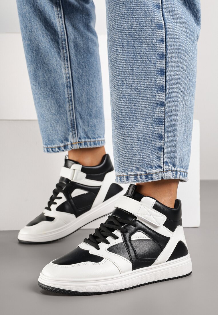 Adidași Negru-Alb înalți Olivarre