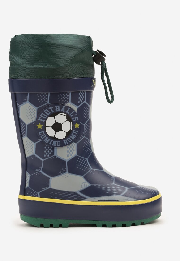 Cizme de cauciuc Bleumarin cu verde