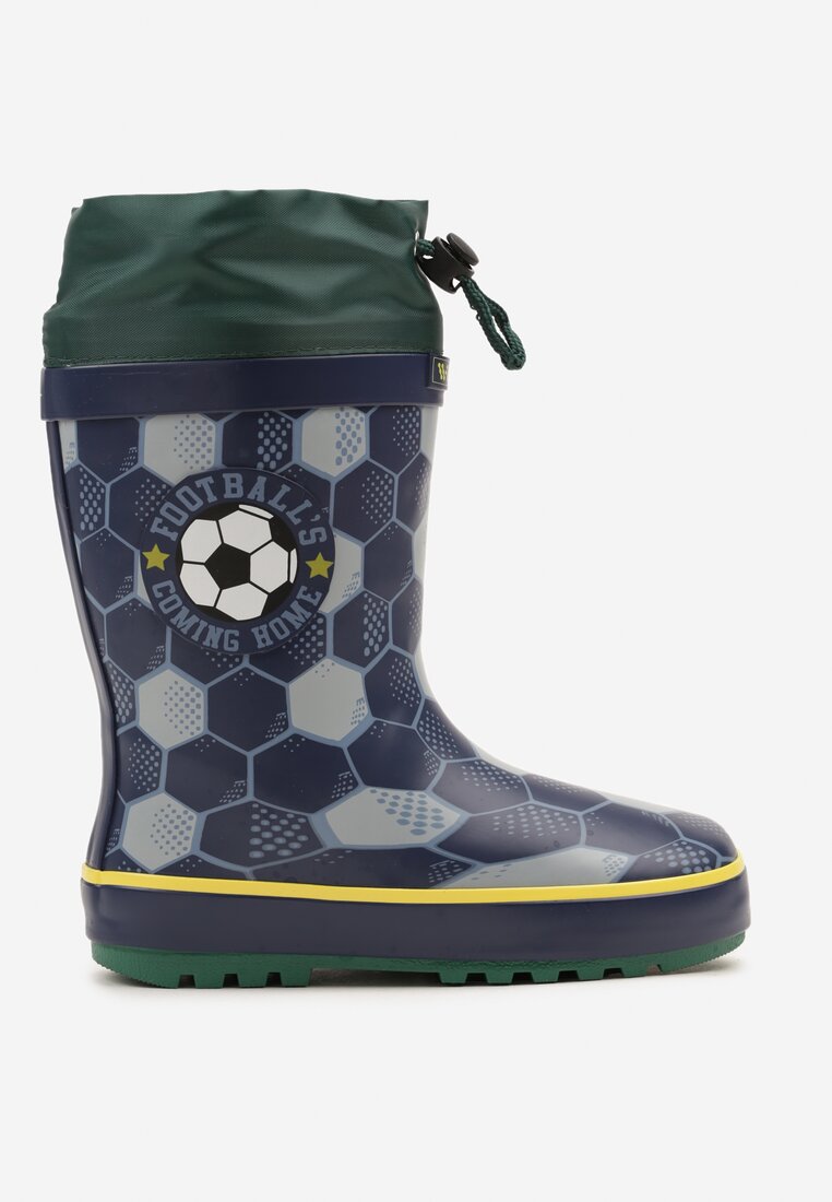 Cizme de cauciuc Bleumarin cu verde