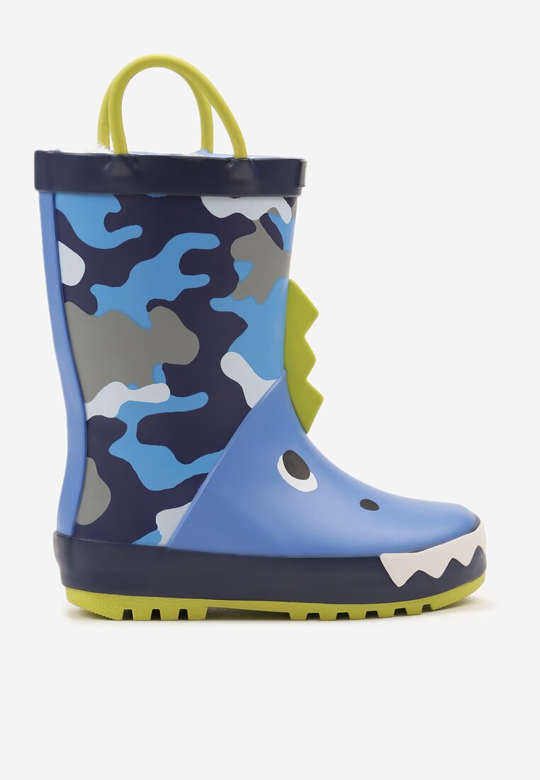 Cizme de cauciuc Albastru cu gri