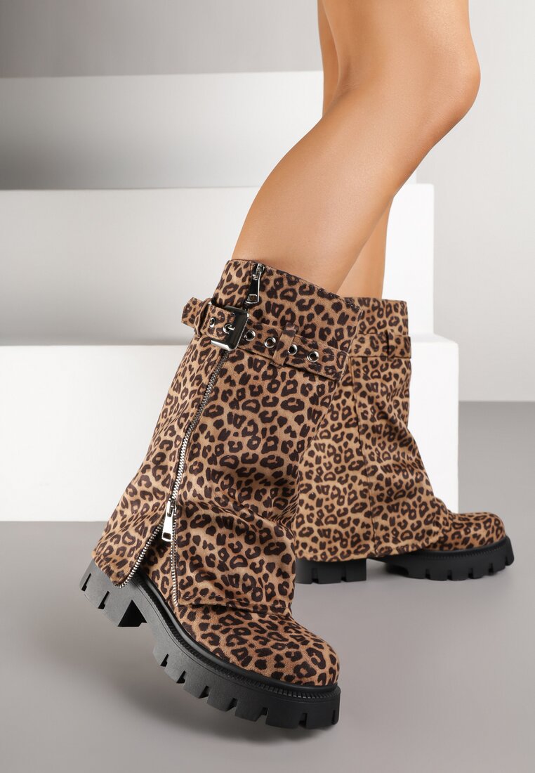 Botine Imprimeu leopard