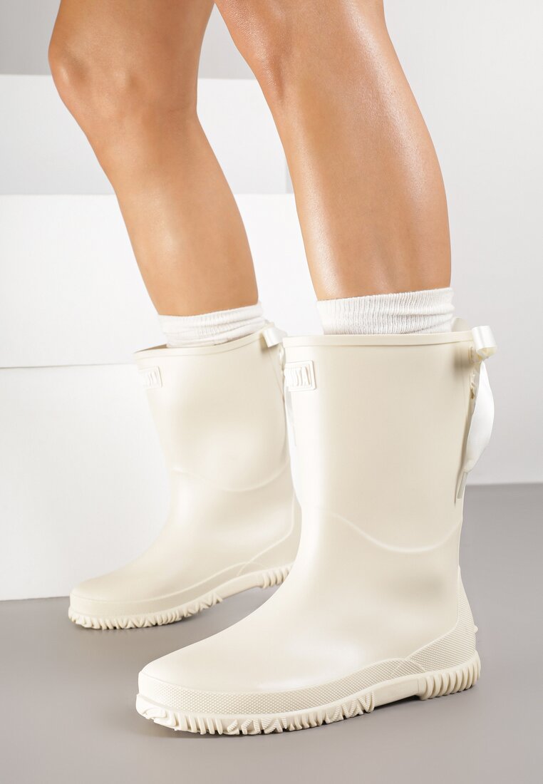 Cizme de cauciuc Bej