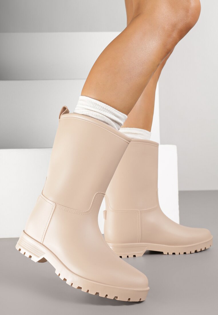 Cizme de cauciuc Bej