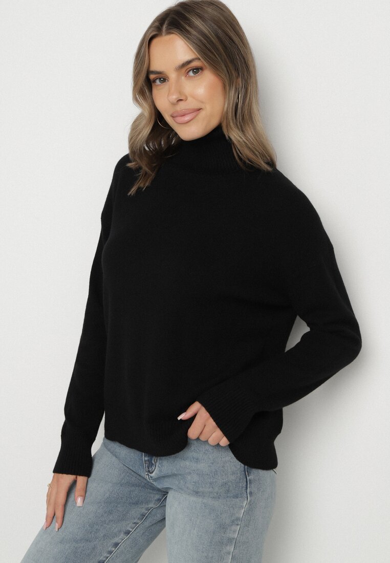 Pulover pe gât Negru
