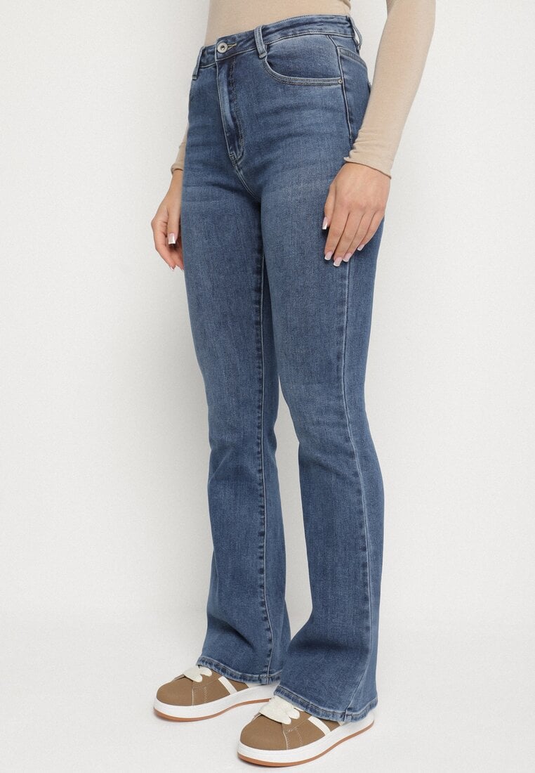 Blugi Elastici Evazați Albastri Zenaia