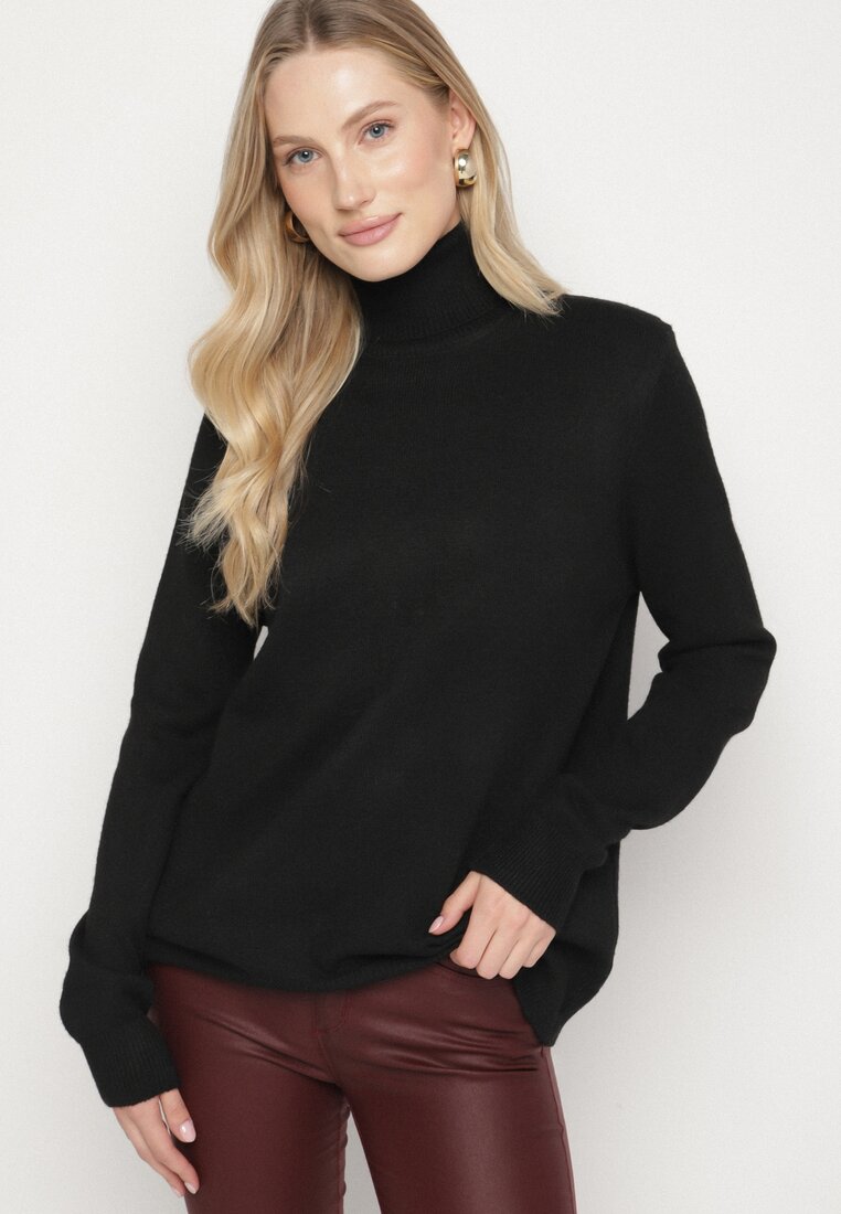 Pulover pe gât Negru