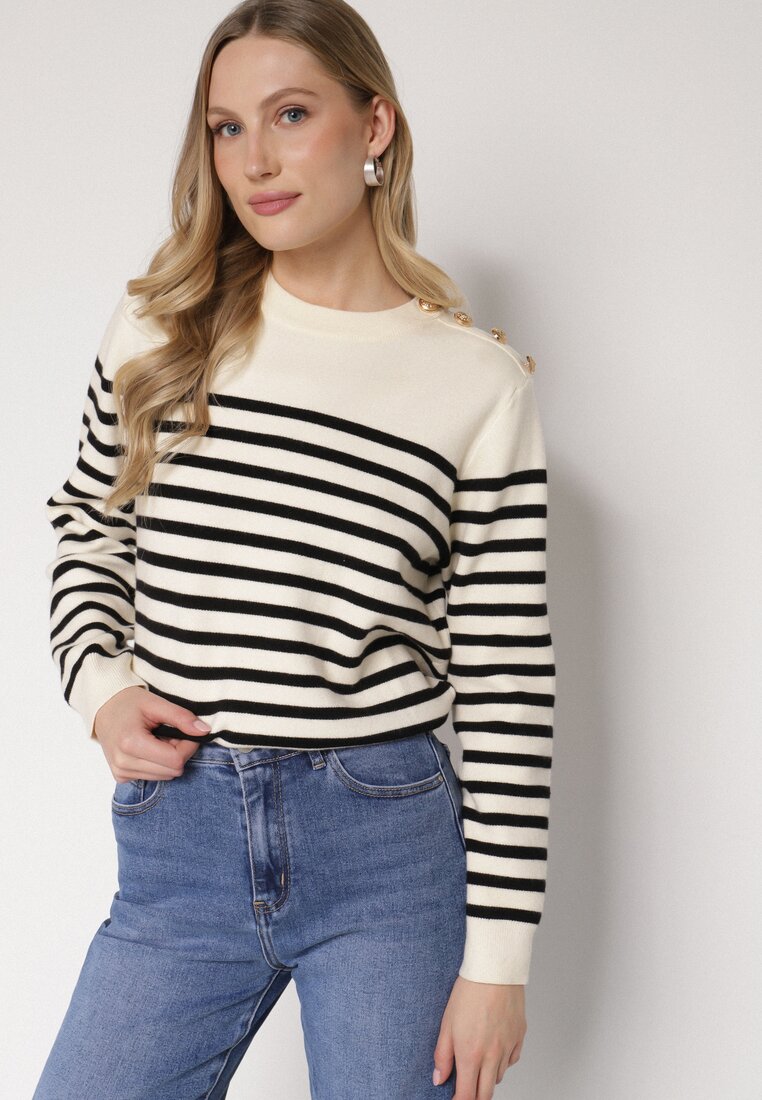 Pulover Negru cu crem