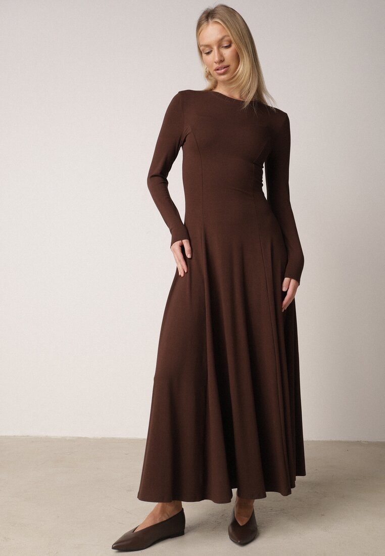 Rochie Maro Din Bumbac cu Croi Cloș Tuselenea