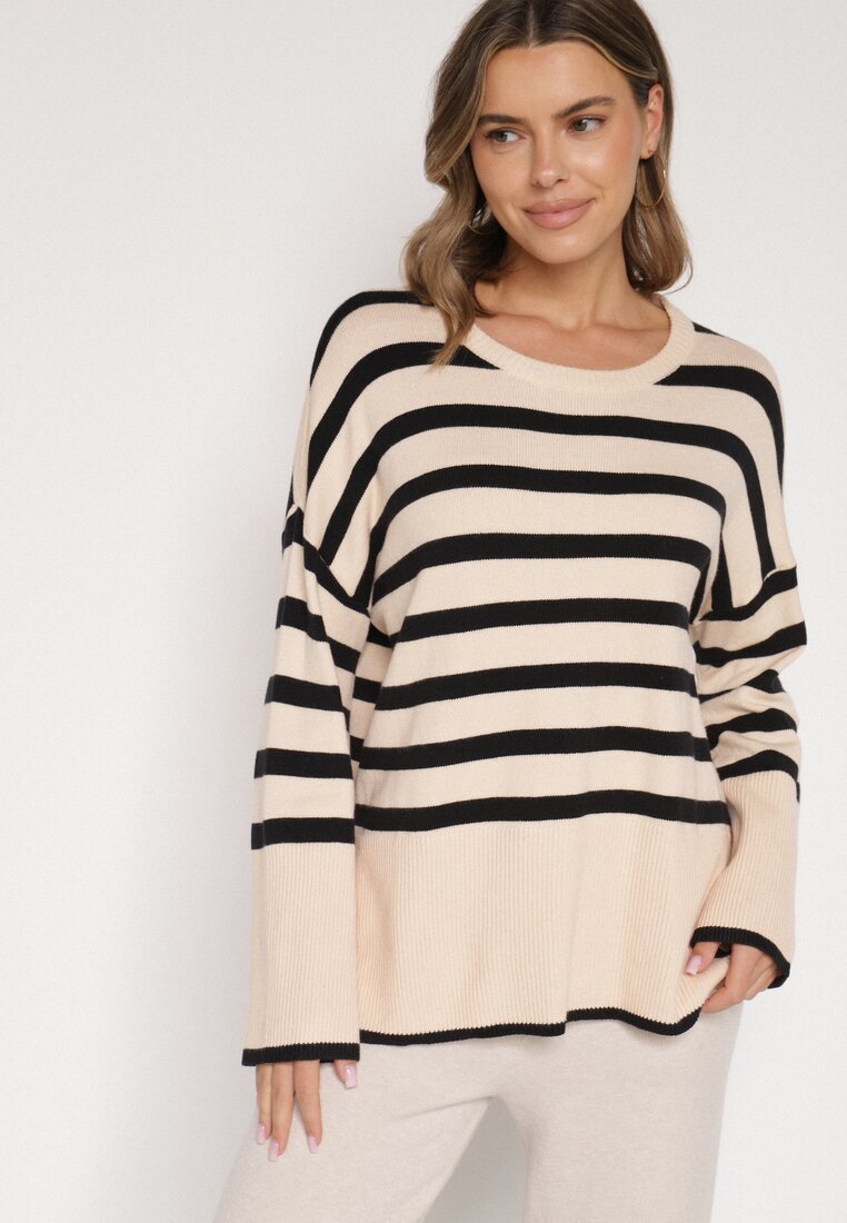 Pulover Negru cu crem