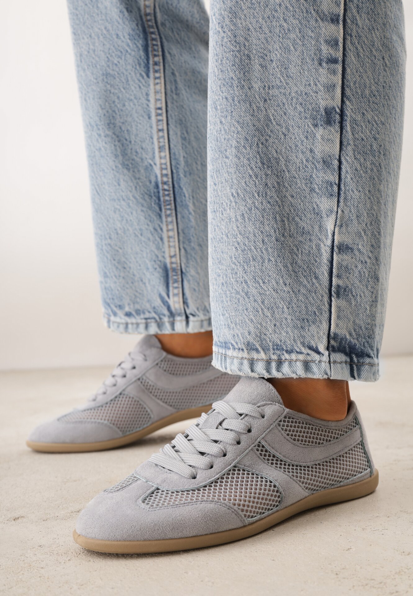 Sneakers Albastre Tip Tenisi cu Inserții din plasă Corigoria