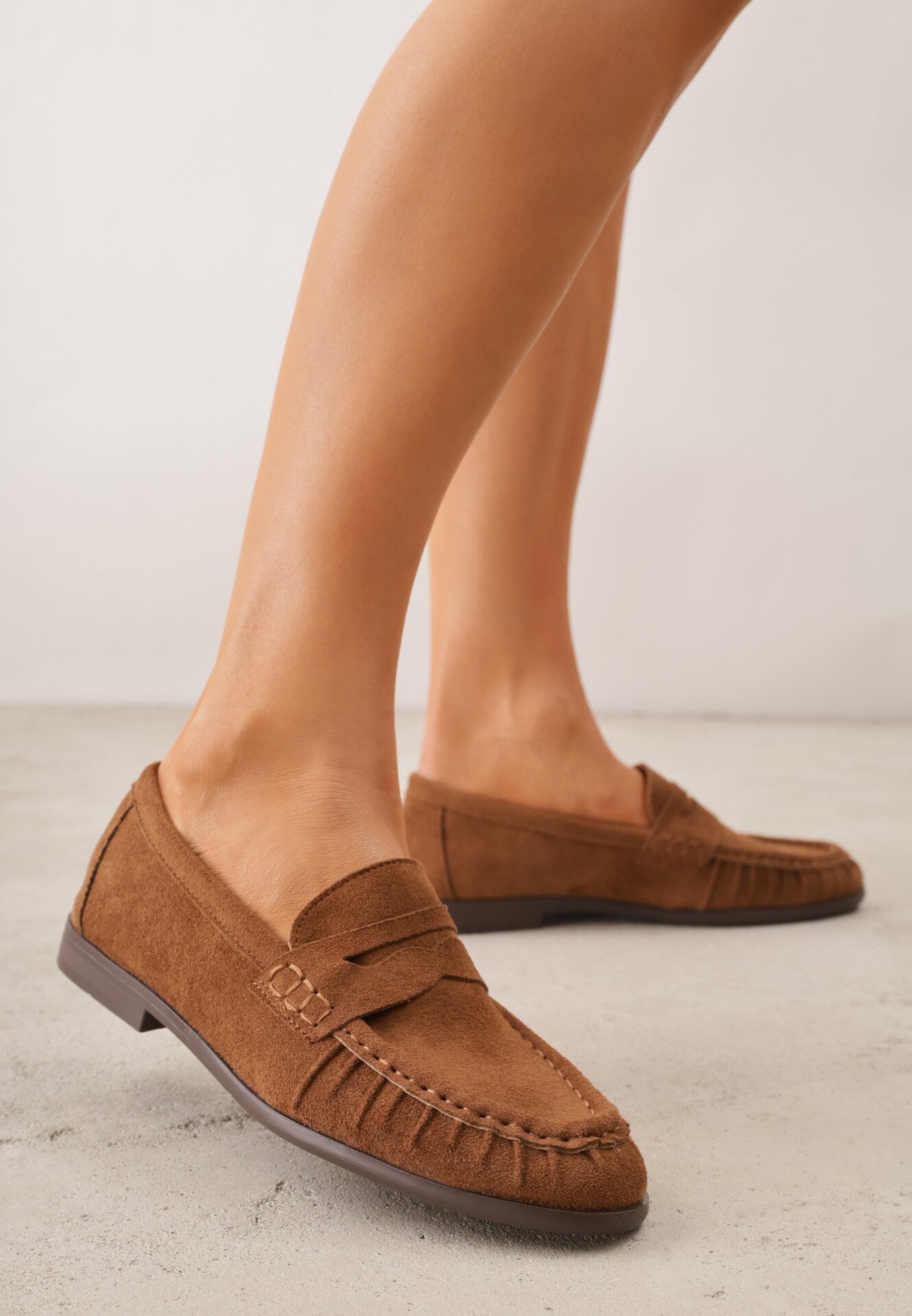 Mocasini maro deschis încrețiți VICES cu branț din piele naturală Nerihaneh