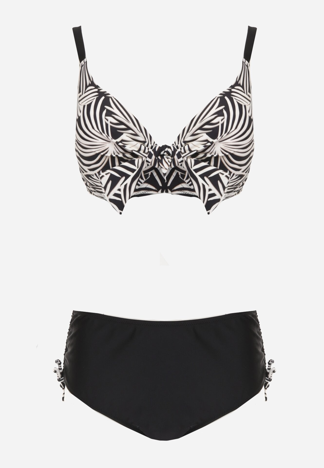 Costum de baie bikini Negru cu bej