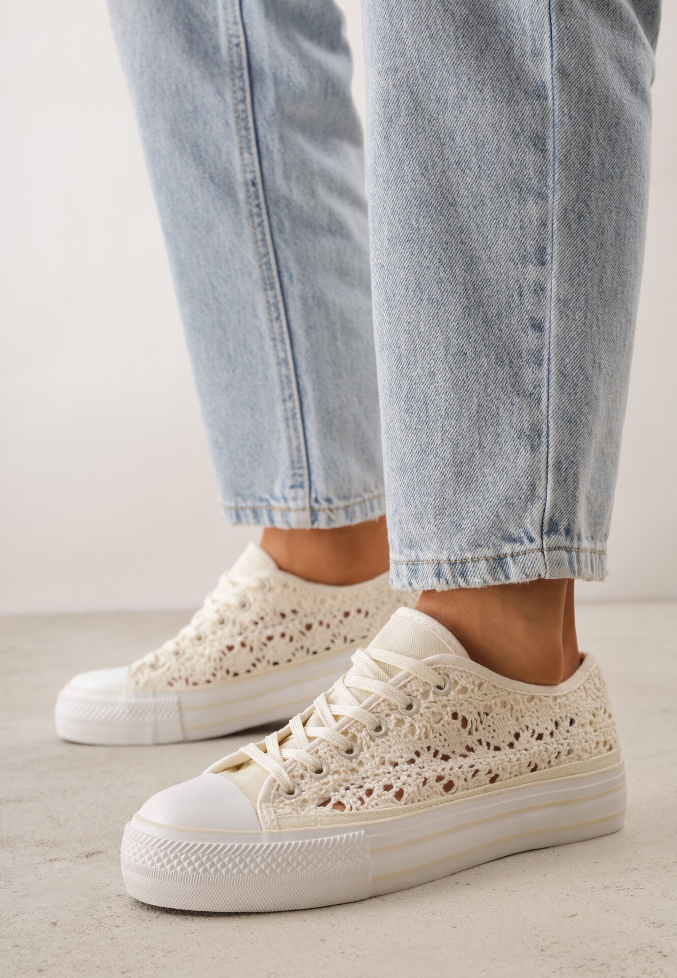 Teniși înalți Bej deschis