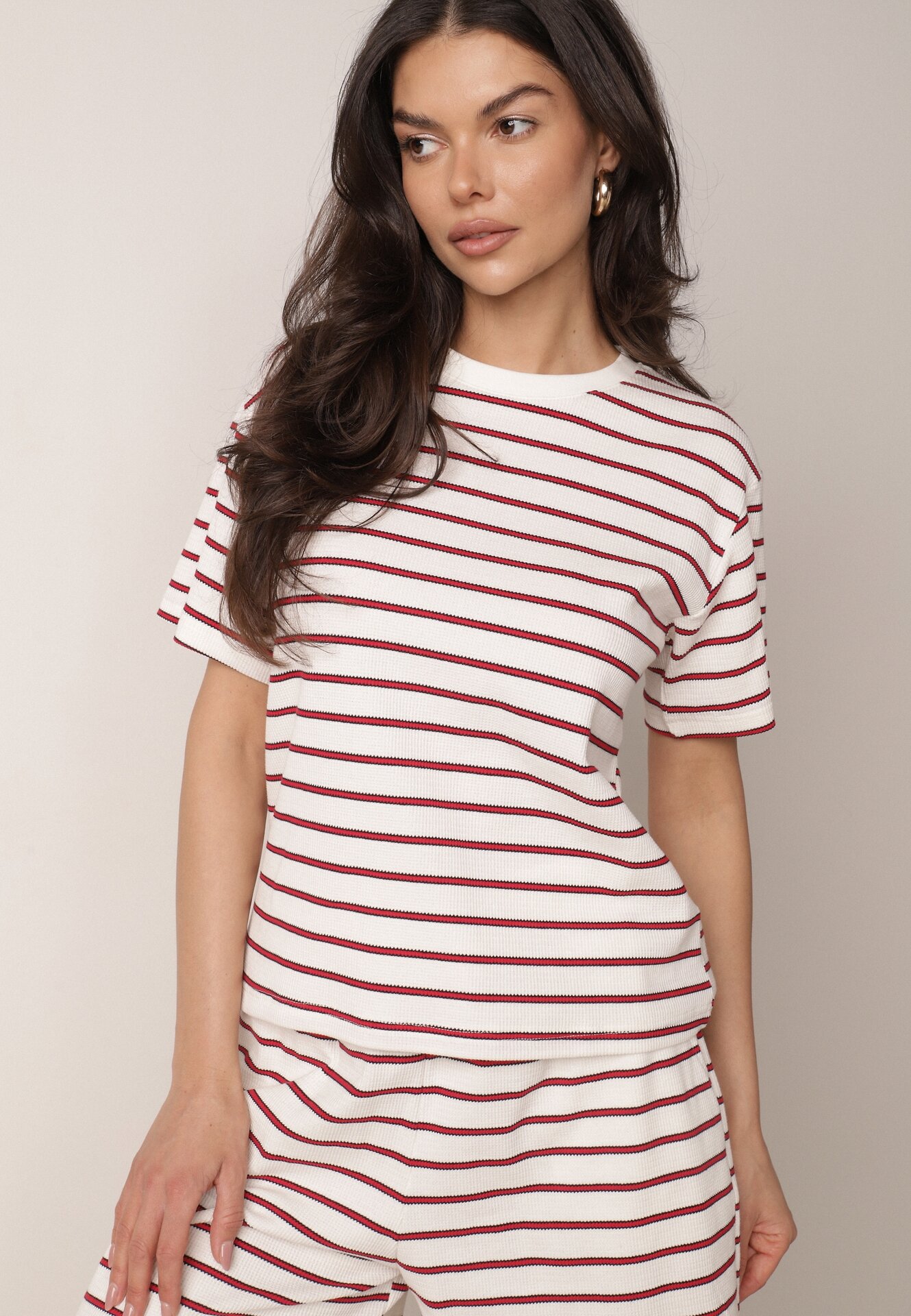 T-shirt Roșu cu alb