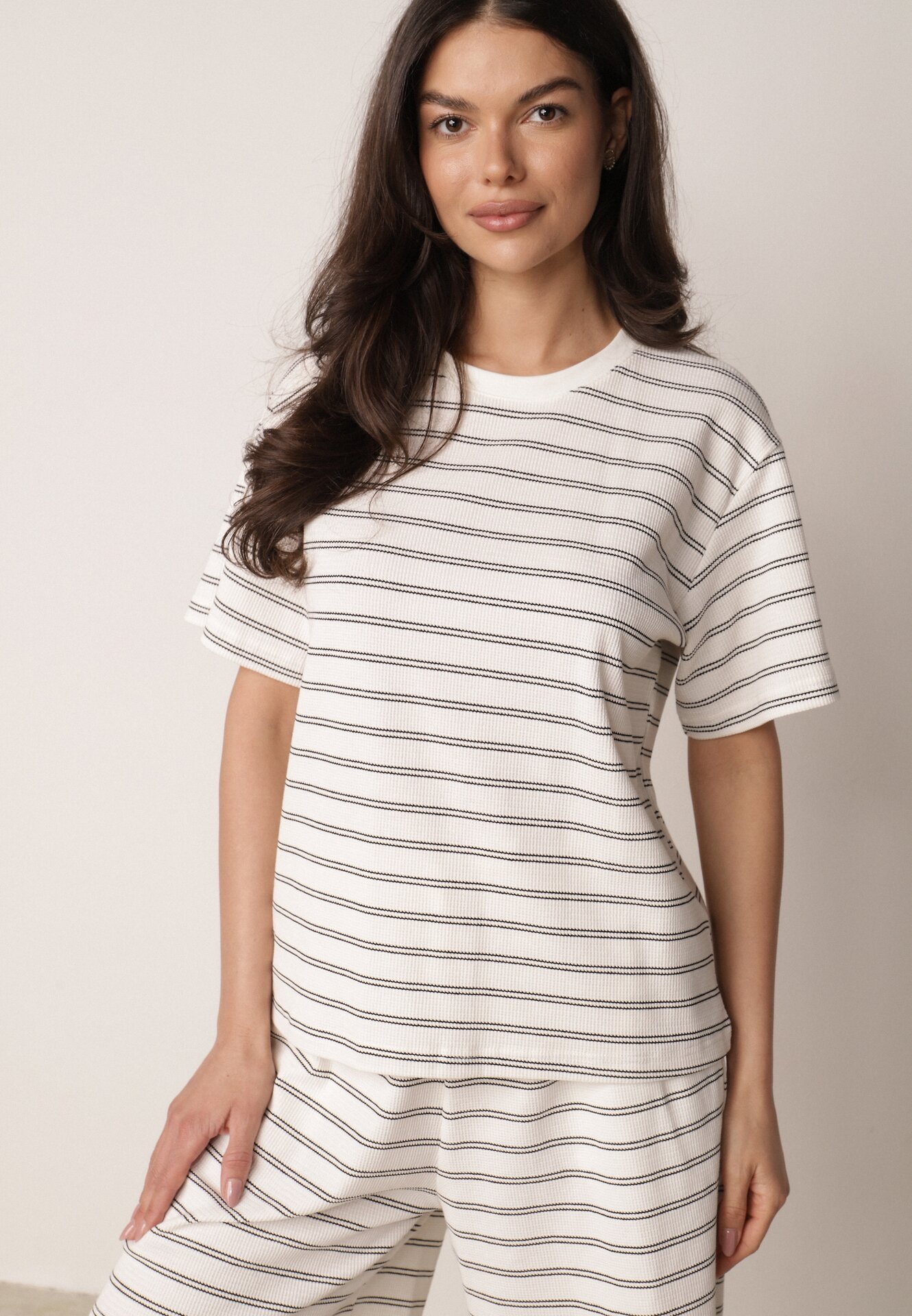 T-shirt Negru cu alb