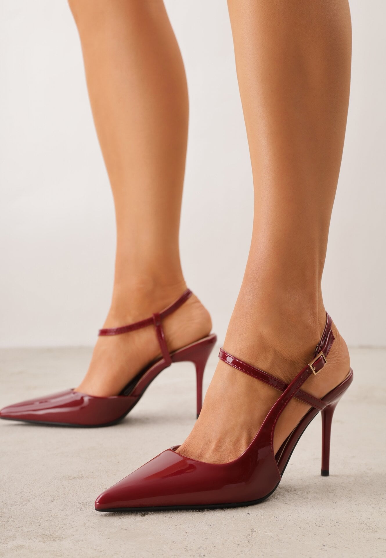 Pantofi stiletto Bordo
