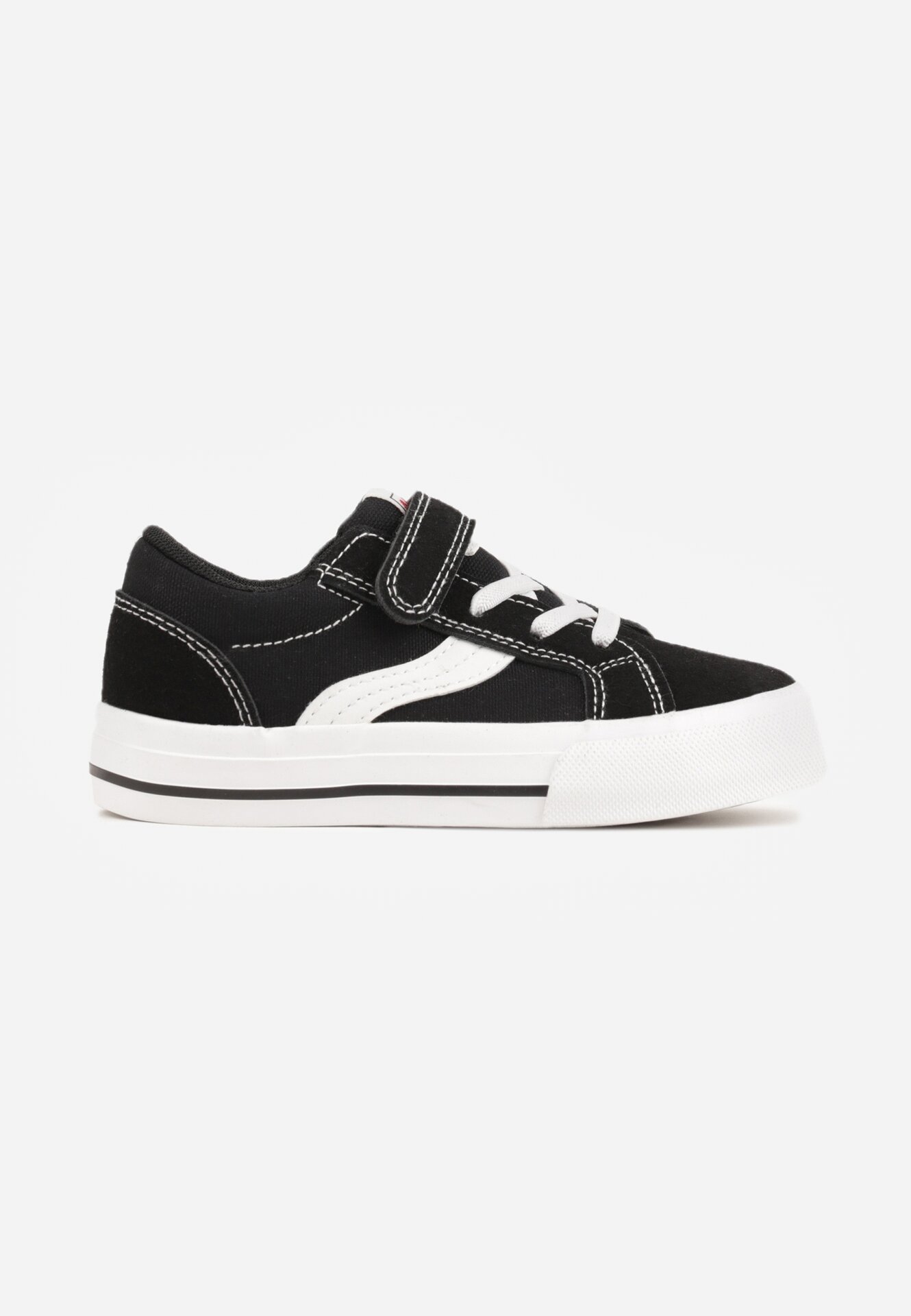 Pantofi sport cu inserție din piele și dungă geometrică Erochis Negri