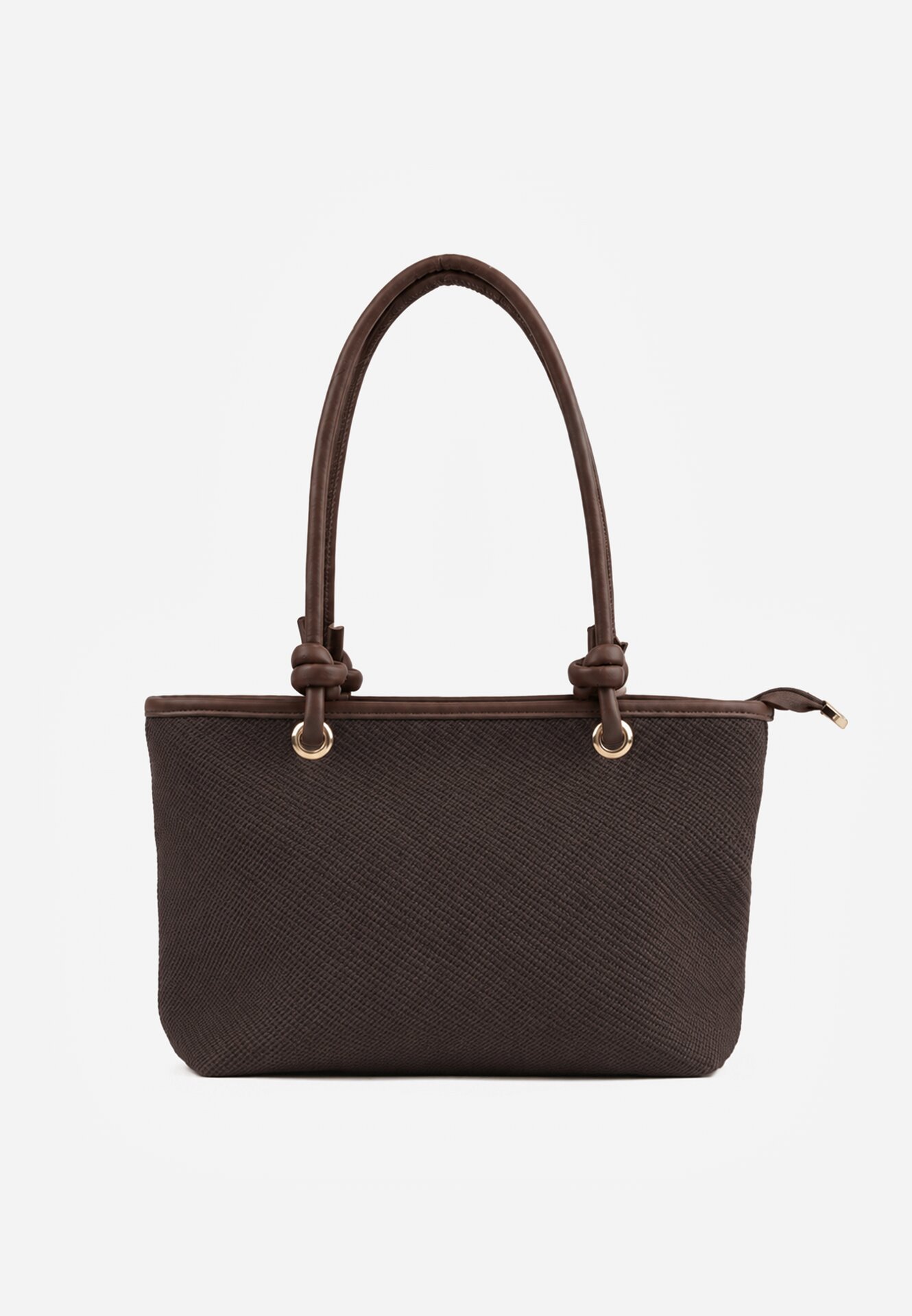 Shopper cu noduri decorative și împletitură Damomela Maro