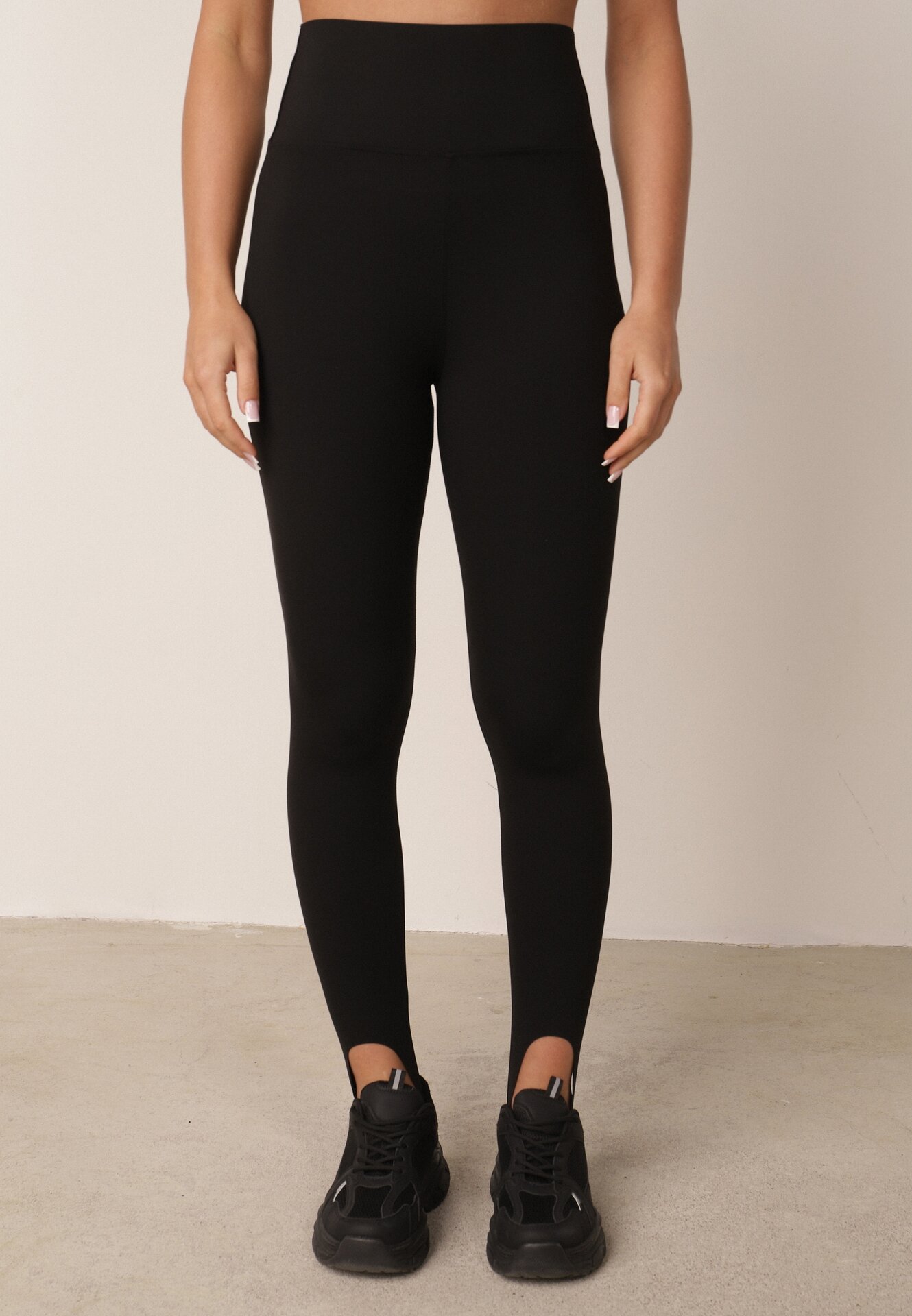 Leggings simple cu talie înaltă și călcâie Nimesa Negri
