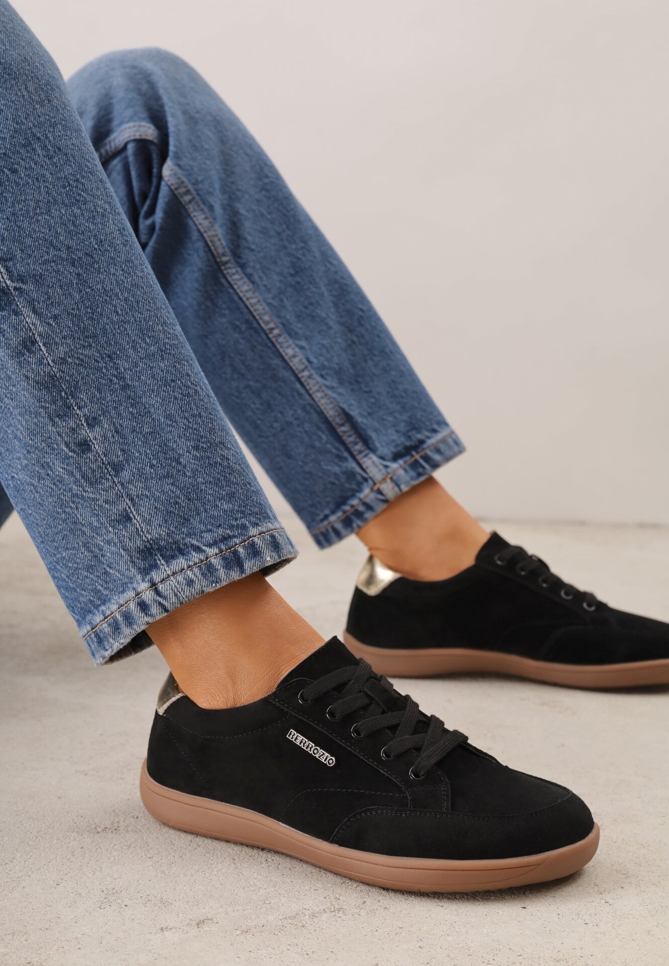 Sneakers din piele în stil retro, tip barefoot Ignatia Negri