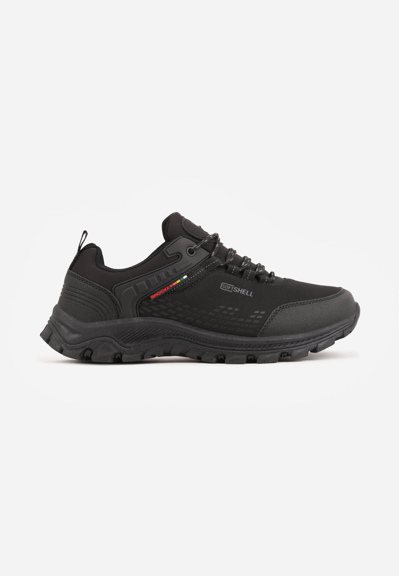 Pantofi de trekking cu model geometric embosat și inscripția Jovianne Negri