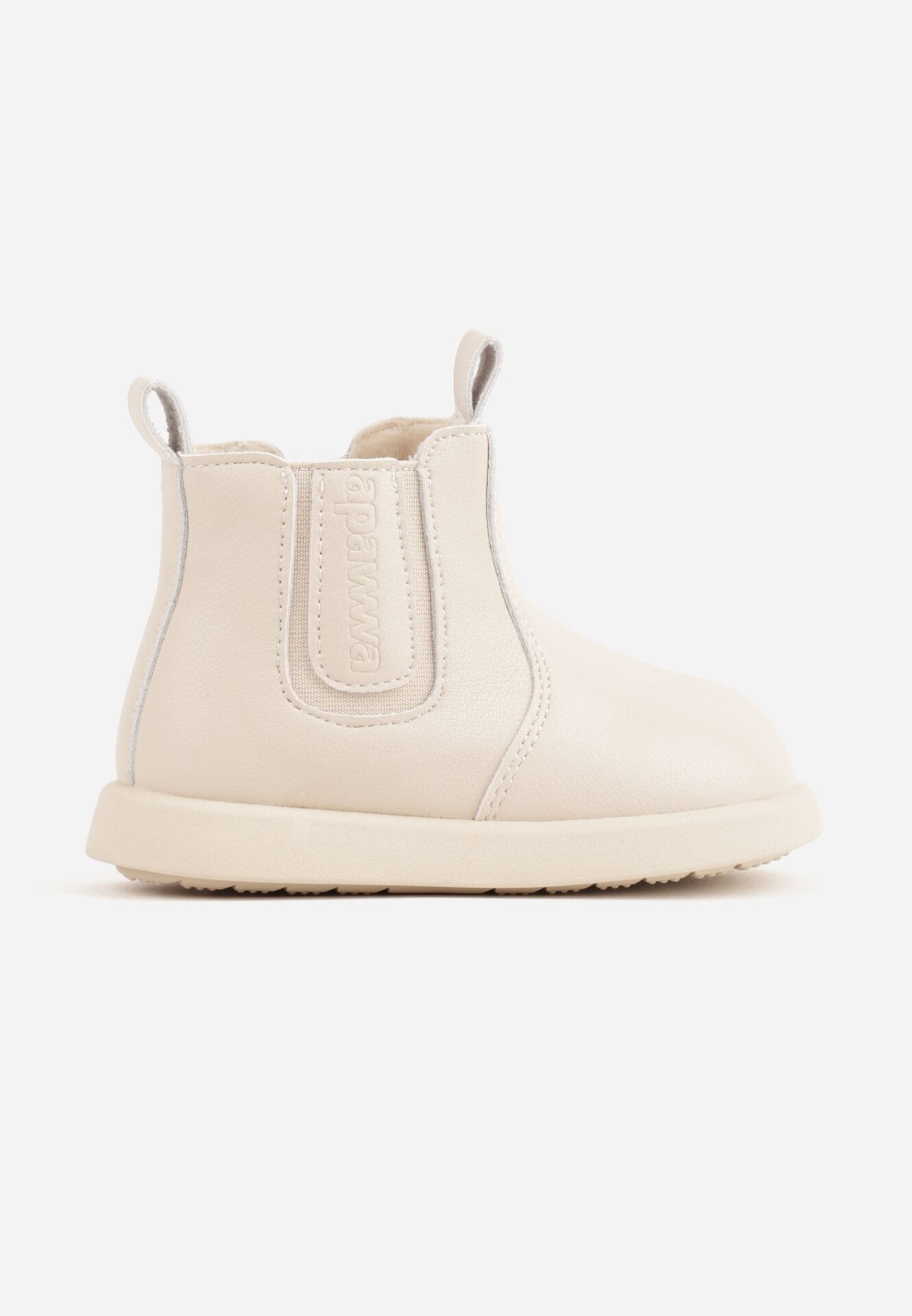 Botine Casual în Stil Chelsea cu Vârf Larg Dionne Bej