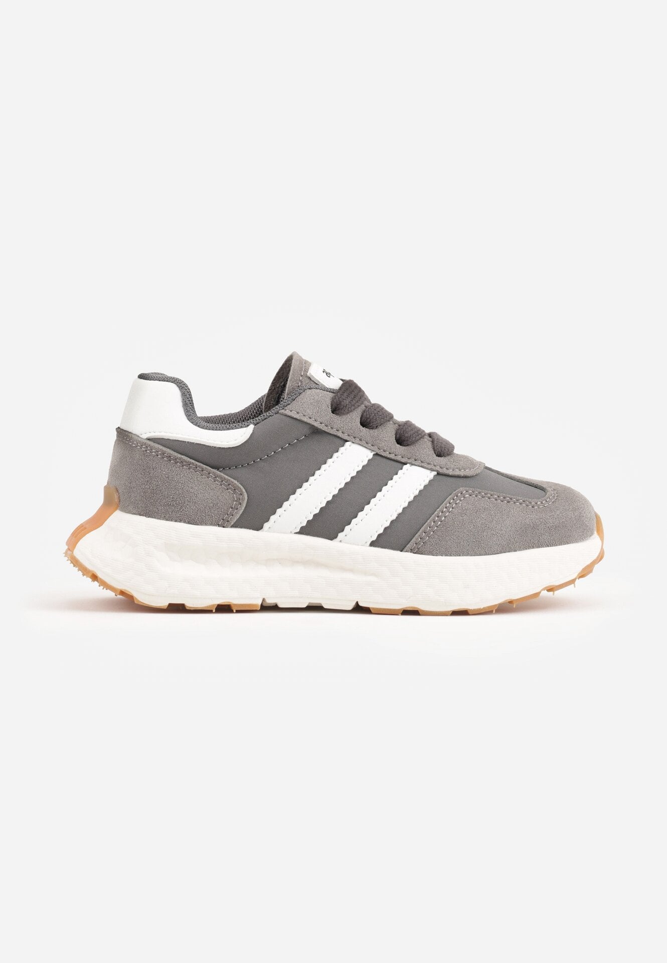 Pantofi sport sneakers cu scai și branț din piele Myrietara Gri