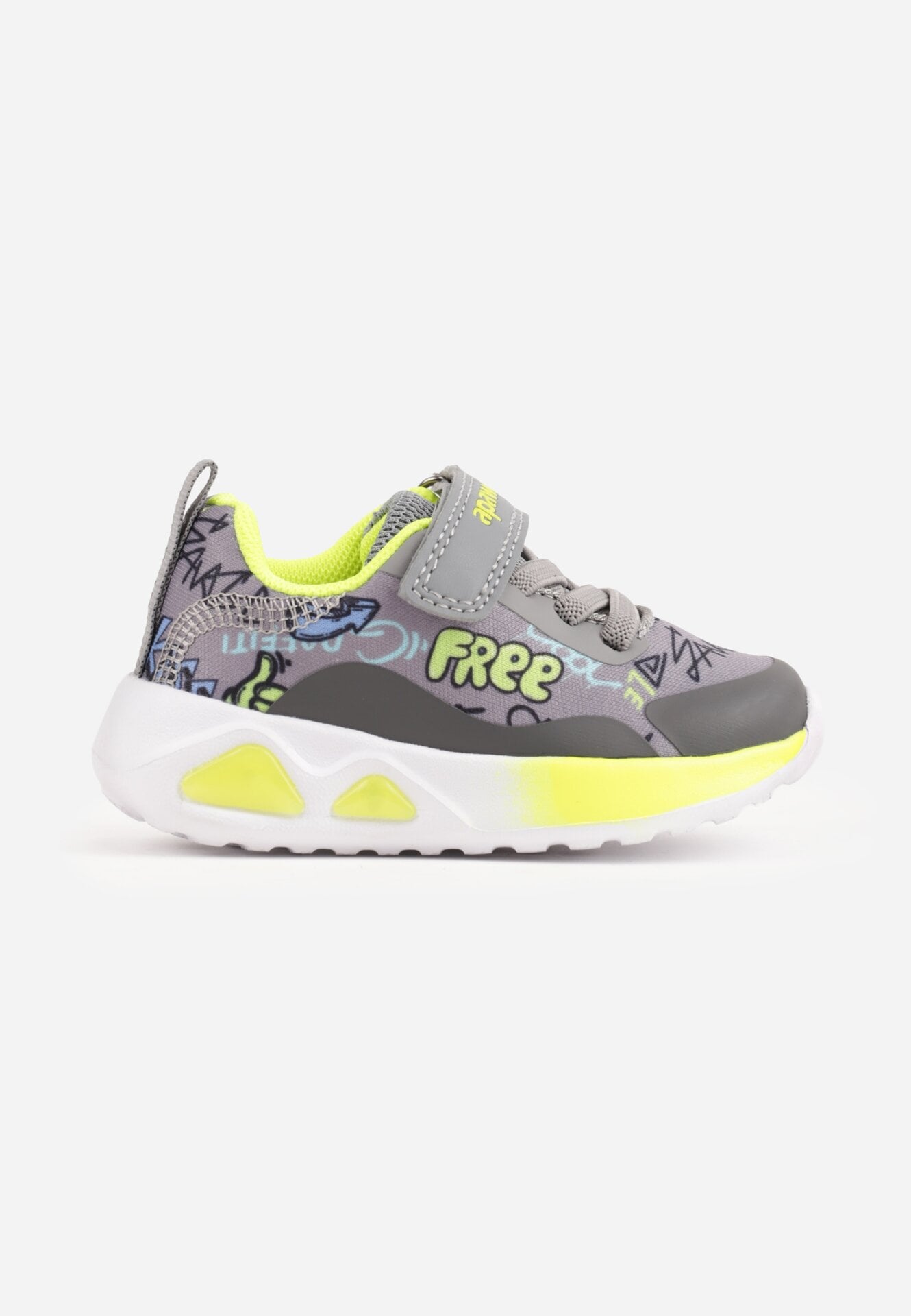 Pantofi Sport cu Print Decorativ și Talpă Groasă Athendia Gri