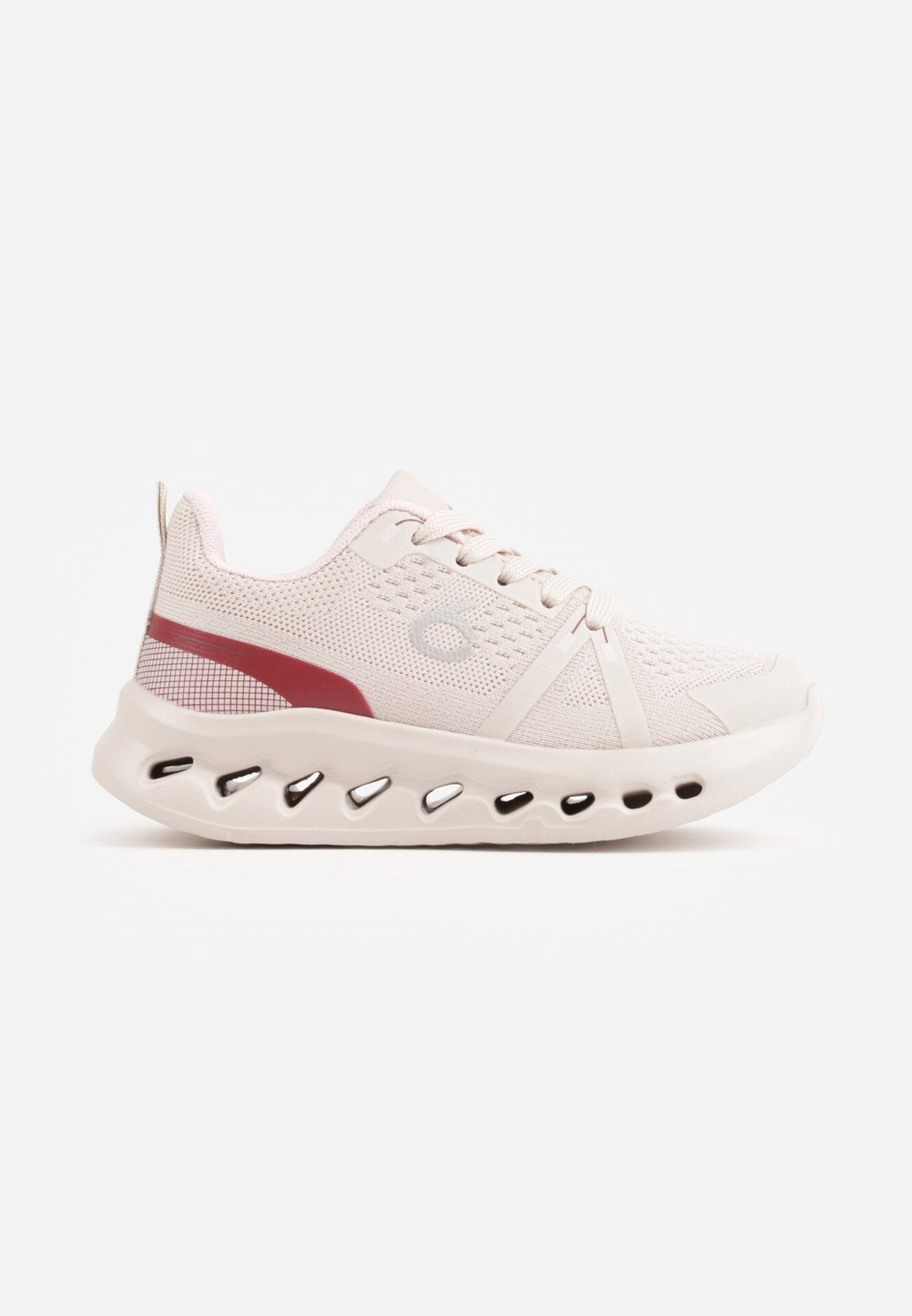 Sneakers sport cu fețe embosate Kateni Bej cu Bej cu roz