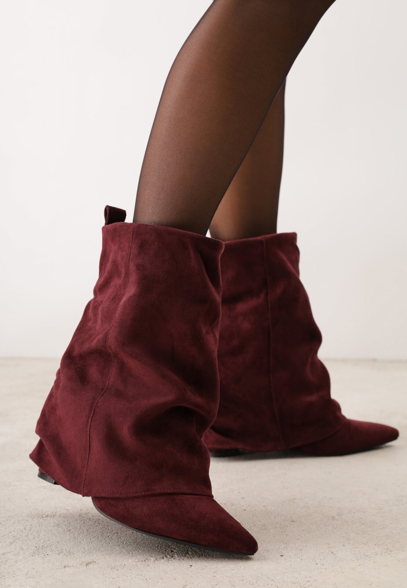 Botine cu Toc și Tijă Răsucită, Fronsată Zehira Bordo