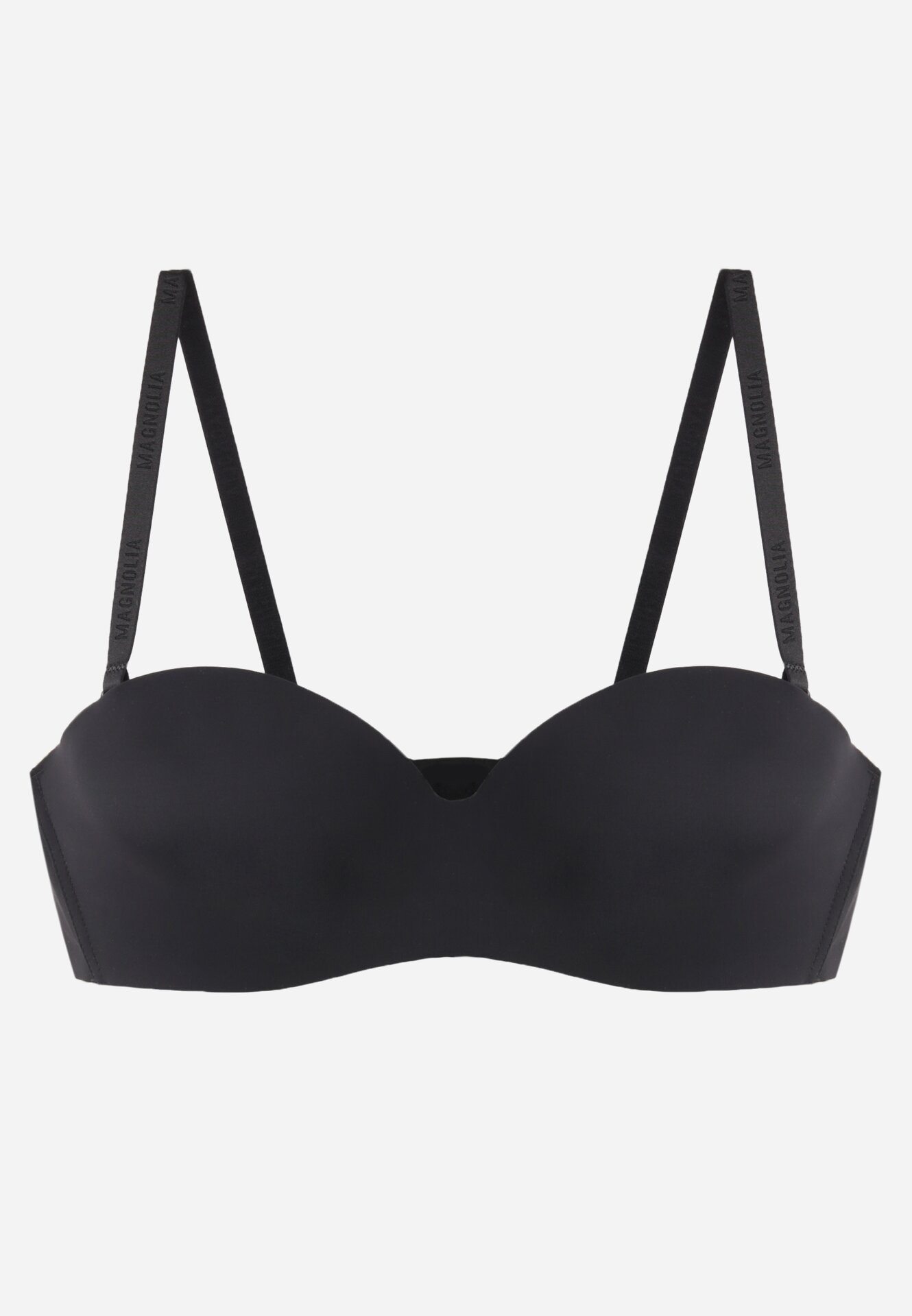 Sutien tip balconetă simplu fără sârmă cu bretele detașabile Lelosa Negru