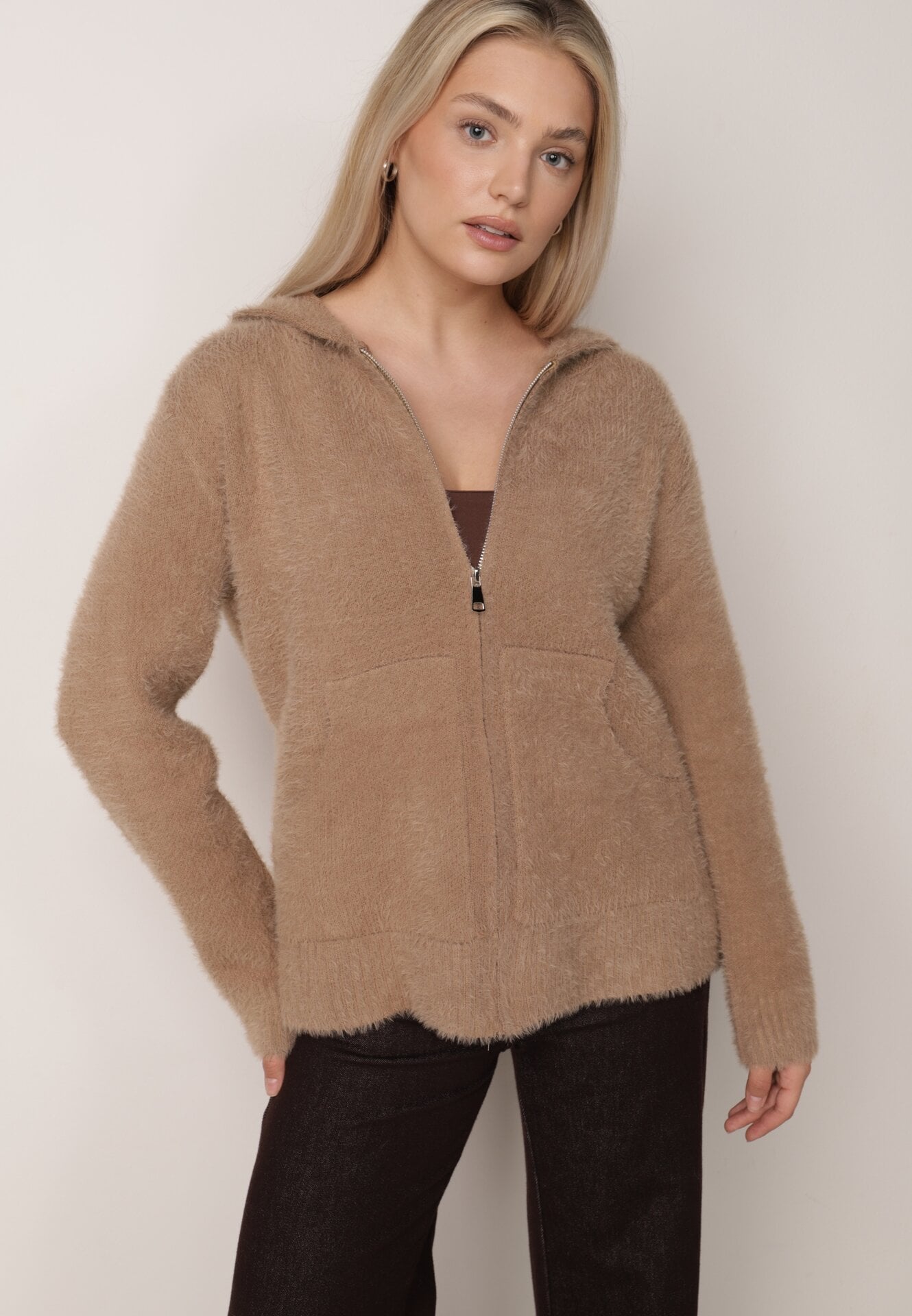 Cardigan Bej închis