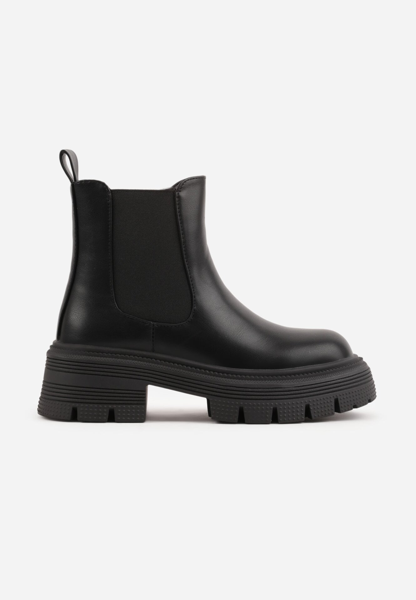 Botine izolați cu talpă joasă (tip chelsea) cu bieżnik Stephos Negre