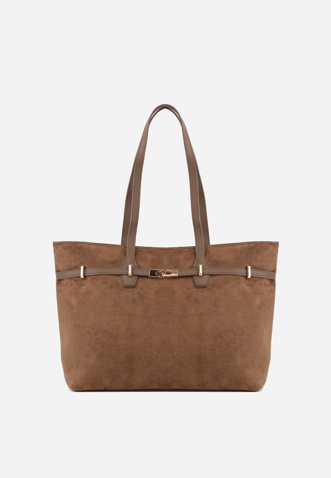 Geantă tip Shopper cu dungi decorative Eterno Bej