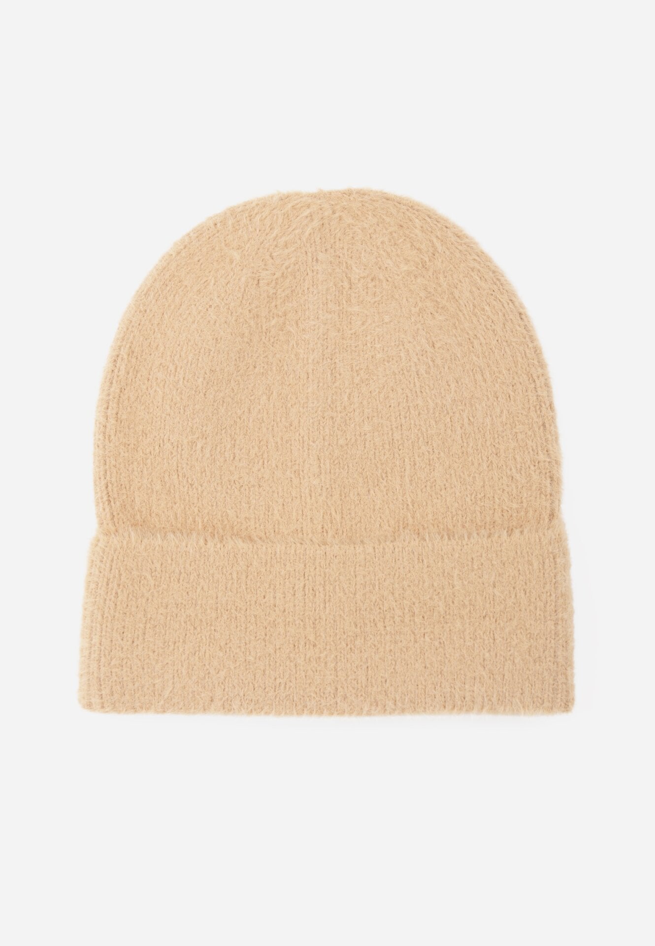 Beanie clasic cu margine răsucită Lindrina Maro cu galben