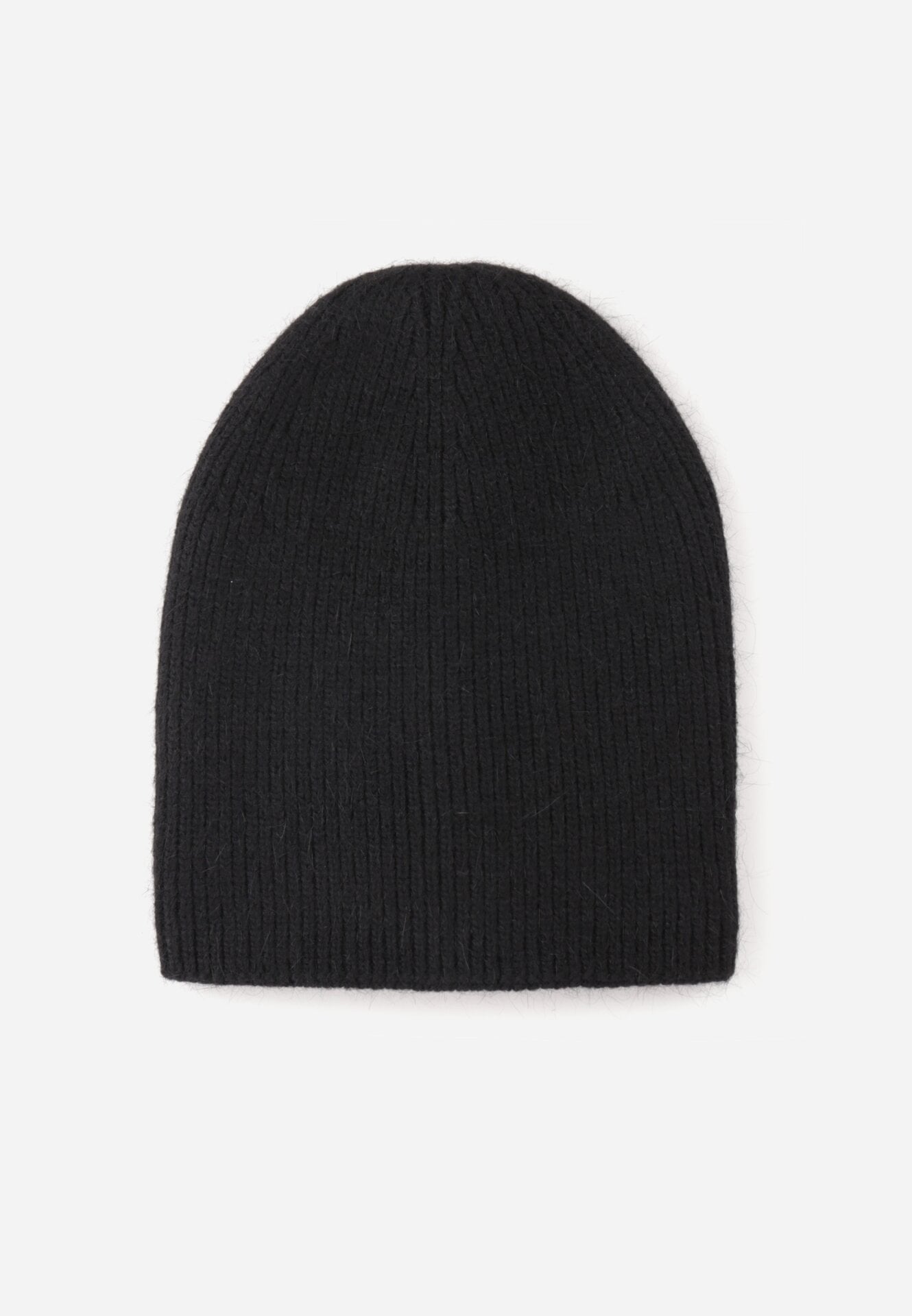 Căciulă din viscoză în stil clasic Beanie cu strat dublu de tricotaj Debnat Neagră