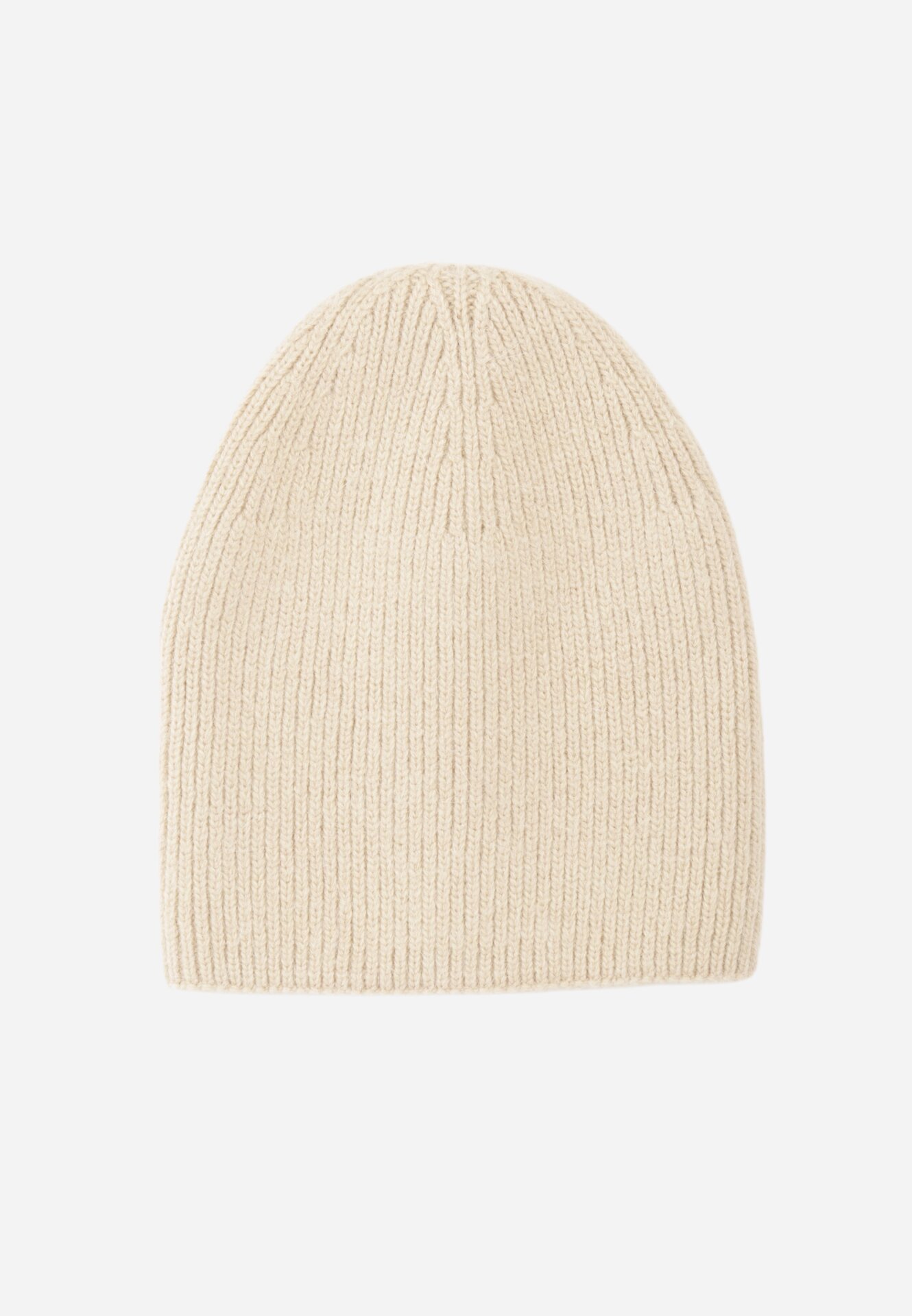 Căciulă din viscoză în stil clasic Beanie cu strat dublu de tricotaj Debnat Bej