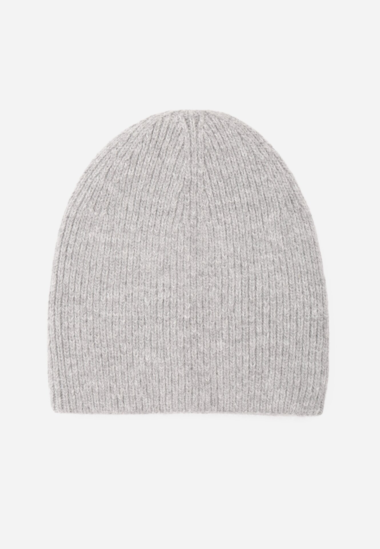 Căciulă din viscoză în stil clasic Beanie cu strat dublu de tricotaj Debnat Gri