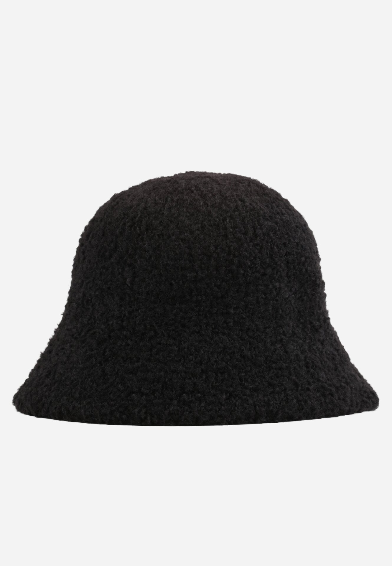 Pălărie din material tip Boucle Verule Neagră
