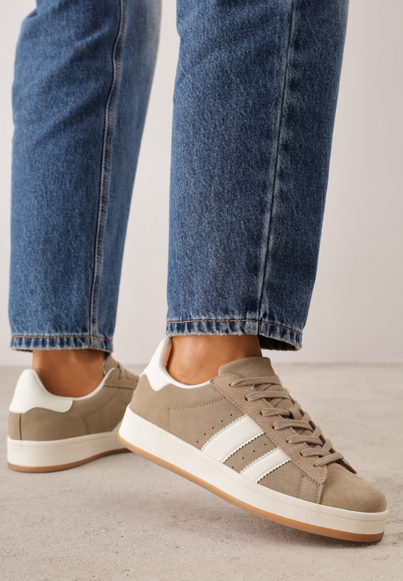 Sneakers Eufonia cu curele decorative Bej Bej Bej Bej închis