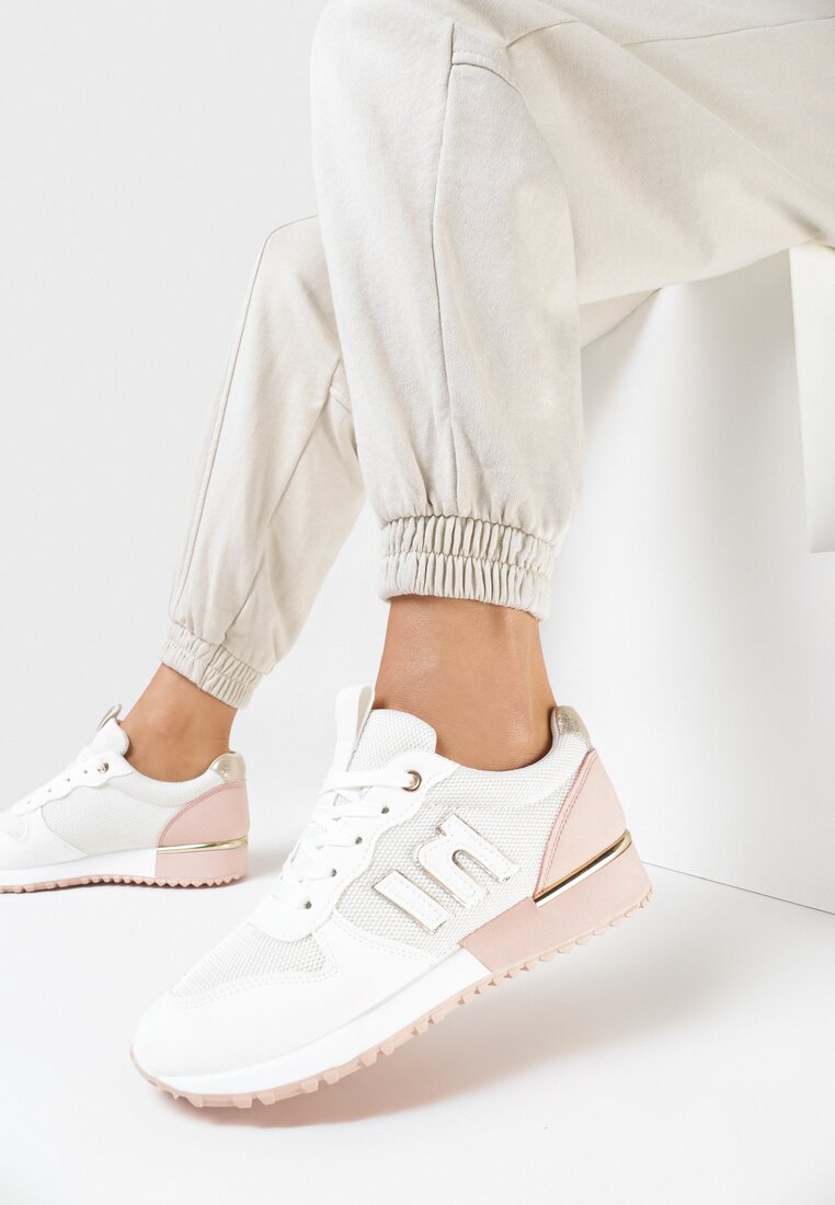Biało-Różowe Sneakersy Dalimara