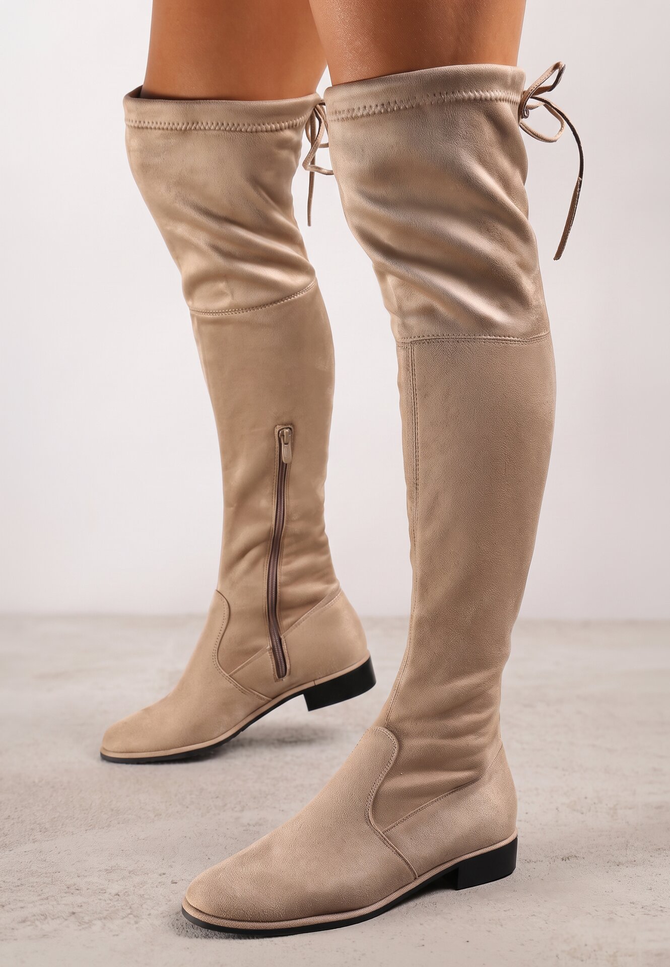 Cizme bej deschis Lady In Grey